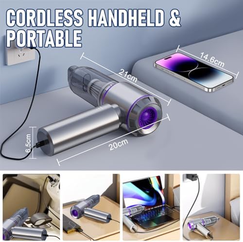 houscly Car Vacuum Cordless Mini Handhled 4-in-1 High Power Cleaner 20000Pa - Image 6