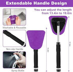 Windshield Cleaner Tool, 17Pcs Purple Car Interior Cleaning Kit, Detailing Kit Cleaner, Detailing Brush, Cleaning Gel, Inside Cleaning Supplies Accessories for Trucks, SUVs, RVs Window - Image 3