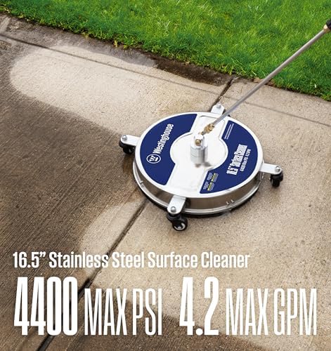 Westinghouse Universal 16.5” Pressure Washer Surface Cleaner Attachment - Stainless Steel - 4400 Max PSI, 1/4” Connector - for Gas and Electric Pressure Washers - Image 5