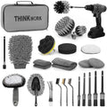 THINKWORK Car Detailing Kit with Multi-Size Drill Brushs & Extension Pole by THINKWORK