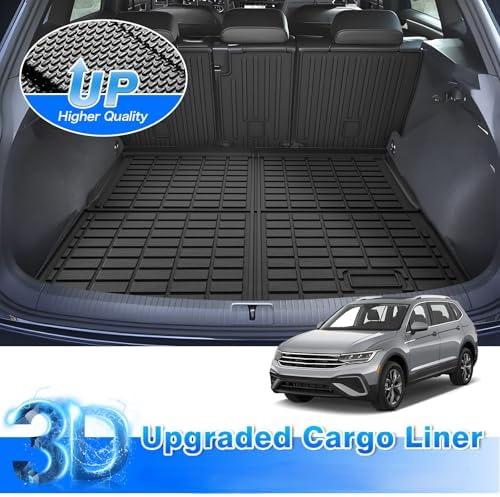 Cartist Cargo Mat Fit for Volkswagen VW Tiguan 5 Passenger 2018-2024 Trunk Mat with Backrest Mat Accessories TPE All Weather Anti-Slip - Image 2