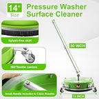 PWACCS 14" Pressure Washer Surface Cleaner with Wheels, Stainless Steel - Image 3