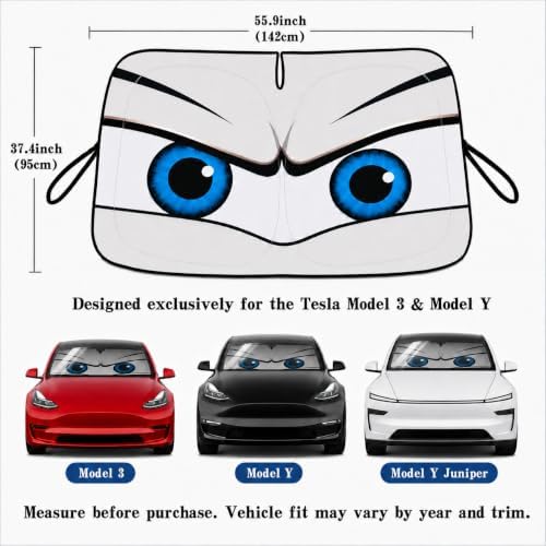 Tesla Model 3/Y Windshield Sun Shade, Cool Gray - Image 5