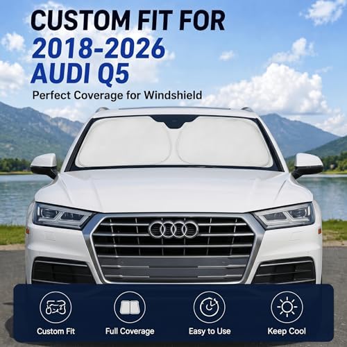 Custom Fit Windshield Sun Shade for Audi Q5 2018-2026 - Image 2