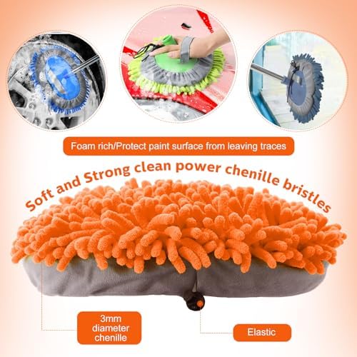 Layhit 10 Pcs Car Wash Mitt Set, Brush Not Included, Multicolor - Image 3