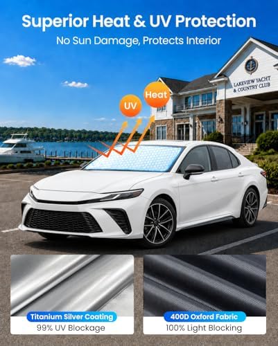 REEVAA Car Windshield Sun Shade for Toyota Camry (2026-2018) - Image 3