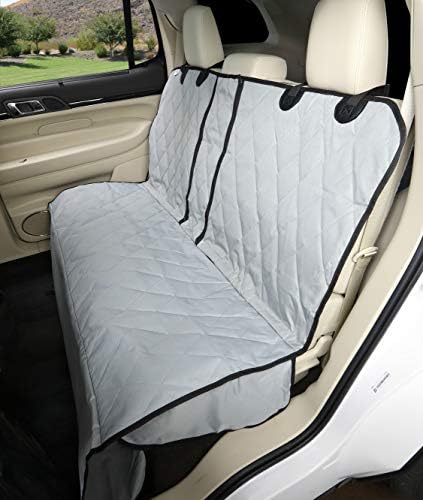 4Knines Dog Rear Seat Cover for Fold Down Seats - Hammock, Grey XL | Heavy-duty split design fits 60/40 and 50/50 fold-down seats. K9-Shield waterproof protection and a non-slip backing. by 4Knines