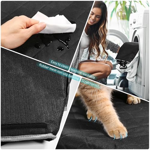 Dog Car Seat Cover for Toyota Tacoma/Chevy Colorado Back Seat 2000-2026 | for Nissan Frontier/Hyundai Santa Cruz Accessories Waterproof Mid-Truck Pet Bench Backseat Covers with Non-Slip Backing 2027 - Image 4