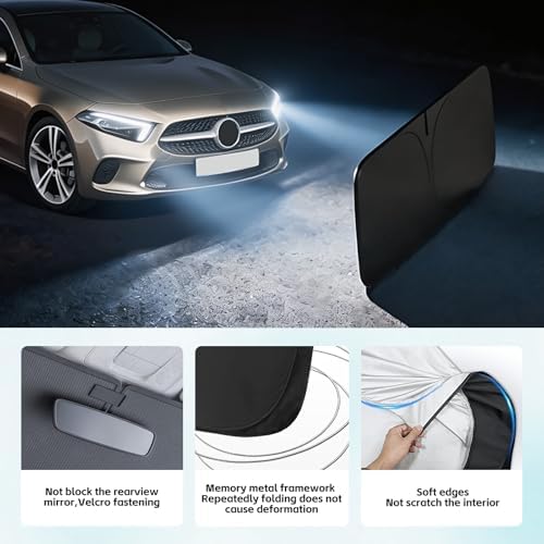 Windshield Sun Shade for Mercedes Benz A-Class A220 A200 2019-2026 Sunshade - Image 5