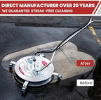 WOJET 20'' Commercial Pressure Washer Surface Cleaner with Wheels 4500PSI - Image 2