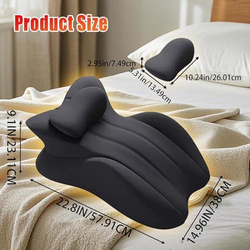 M Oodie Intimacy Pillow, with Enhanced Comfort Design, 58x38cm, 27° Lift Ergonomic Memory Foam Cushion, Couples Comfort Pillow, 27 Degree Incline Design, for Intimate Postures, Better Positioning - Image 5