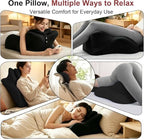 Memory Foam Wedge Pillow, 27° Body Support Pillow- Black - Image 7