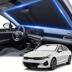 Windshield Sun Shade for KIA K5 2021 2022 2023 2024 2025 2026 Front Window Shade Custom Fit K5 Accessories, GT-Line, GT, Sedan Sun Visor Foldable Shade Blocks UV Rays Summer Must Have Car Accessories by AuyNeas