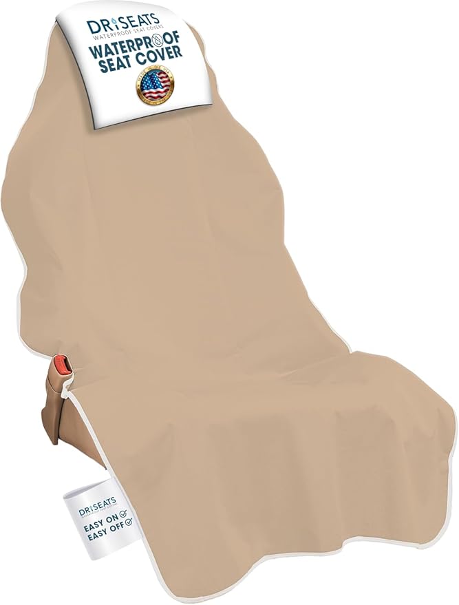 DriSeats Waterproof Car Seat Towel Cover for Runners, Post Workout, Tan by DriSeats