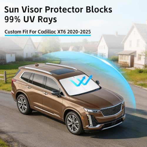 Windshield Sun Shade for Cadillac XT6 2020-2026 Sunshade - Image 2