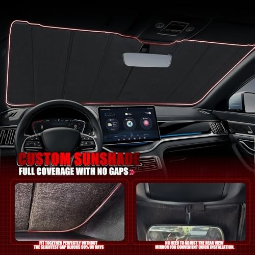 Windshield Sun Shade for Ford Bronco 2021-2026, Accordion Folding Design - Image 5