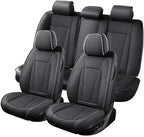 Car Seat Covers Full Set Custom Fit For Kia K5 2021-2026 ,Black&White | Premium Faux Leather, Waterproof, Anti-Slip, Airbag Compatible, Breathable, Car Seat Protectors, 2 Rows 5 Seats - Image 8