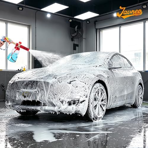Foam Cannon Kit with Graffiti Short Pressure Washer Gun 3/8" Quick Connect M22-15mm Adapter Adjustable Snow Foam Bottle with 1/4" Quick Connect and 5 Nozzle Tips for Car Wash - Image 2