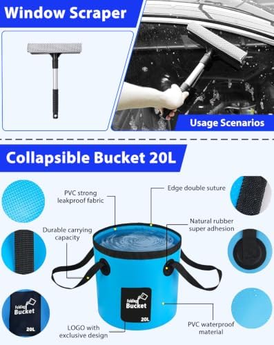 THINKWORK Car Detailing Kit with Foam Gun & Vacuum, 41Pcs Car Cleaning Supplies - Image 6