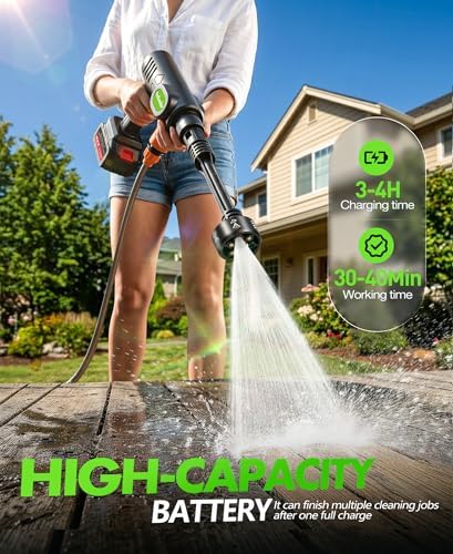 PoolLeader Cordless Car Cleaning Tool with 6-in-1 Nozzle & Foam Cannon - Image 6