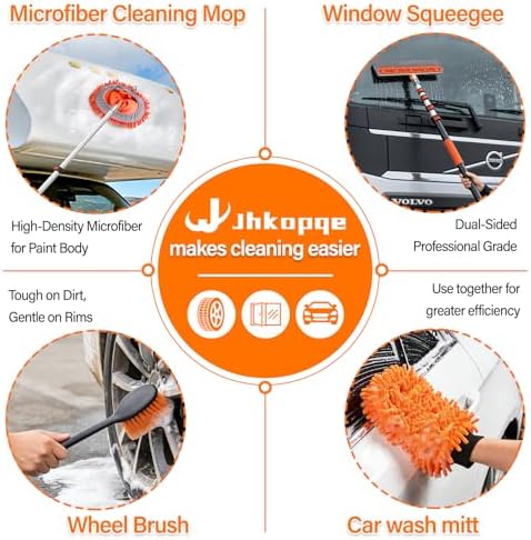 18 FT Reach Car Wash Brush with Long Handle, Car Cleaning Kit - Image 3