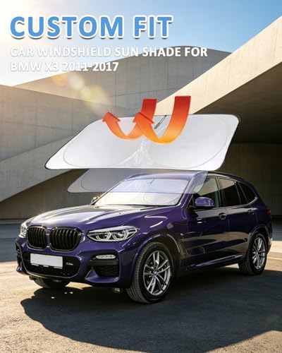 Sunshade for 2011-2016 2017 BMW X3 Windshield Sun Shade Front Window Shield - Image 2
