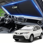 Custom Fit Windshield Sun Shade for Toyota RAV4 2013-2018, Double Layer 280T Front Window Shade, Foldable UV Blocking Sun Visor, Summer Car Accessory by AuyNeas