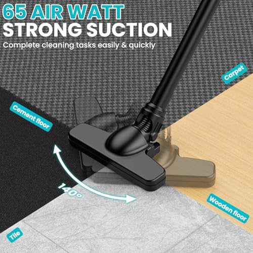 Cordless Vacuum for Makita Battery, 5 in 1 Lightweight Handheld Vacuum Cleaner with 500W Powerful Motor, 46 CFM Portable Hand Vacuum with Filtration HEPA for Floor, Carpet(Battery Not Included) - Image 5