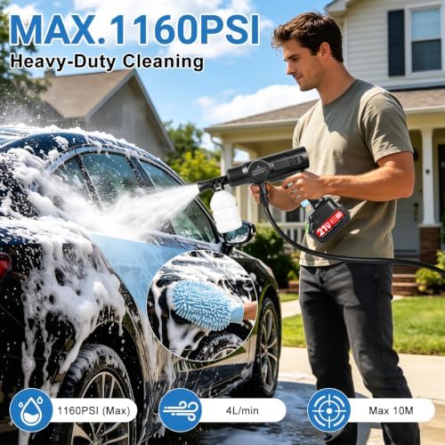 Cordless Portable Washer, Battery Operated Washer with 2x3.0Ah Batteries - Image 2