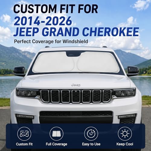 Custom Fit Windshield Sun Shade for Jeep Grand Cherokee 2014-2026 - Image 2