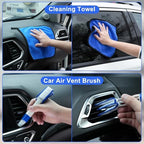 Windshield Cleaner Tool, 14Pcs Car Interior Cleaning Kit, Car Detailing Kit Interior Cleaner, Car Detailing Brushes, Car Cleaning Gel, Inside Cleaning Supplies Accessories for Women Men - Image 7