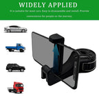 2PCS Car Headrest Hidden Hook, Purse Hook for Car, 2 in 1 Vehicle Back Seat Headrest Mobile Phone Holder, 360° Rotating Backseat Organizer for Handbag Clothes Grocery Fit Vehicles (Black) - Image 7