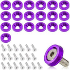 smilfuy 20PCS Aluminum Bumper Fender Washer Stainless Steel Bolts, Purple by smilfuy