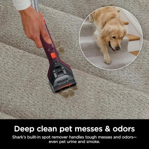 Shark EX150 CarpetXpert, Upright Carpet, Area Rug & Upholstery Cleaner for Pets, Built-in Spot & Stain Eliminator, Deep Cleaning & Dirt & Grime Removal, Carpet Shampooer, Magenta (Renewed) - Image 5