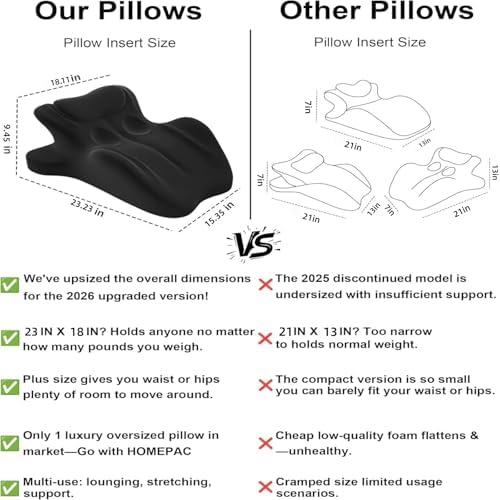 Ergonomic Memory Foam Wedge Pillow - 27° Inclined, Large (23.3" X 18.11" X 9.45"), Black - Multi-Position Comfort for Sleep, Reading, Relaxation, Neck & Waist Support - Image 2