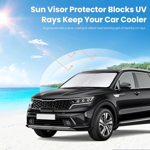 Custom Fit Sorento Windshield Sunshade for 2016-2019 2020 KIA Sorento Shade - Image 5