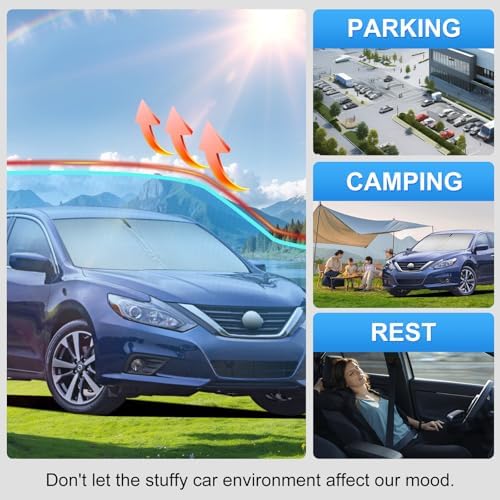 Custom Fit Windshield Sun Shade for Nissan Altima 2013-2018 - Image 6