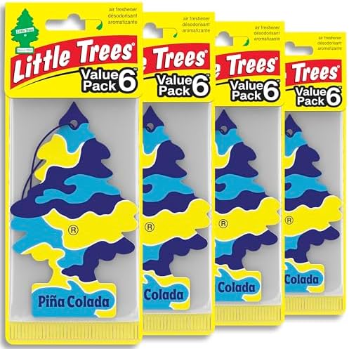LITTLE TREES Car Air Freshener | Hanging Tree Provides Long Lasting Scent for Auto and Home | 24 Air Fresheners |Piña Colada by LITTLETREES