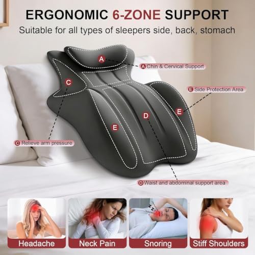 Sex Toys Couple Pillow for Intimacy, 27° Sex Pillowcase Wedge Pillow- Gray - Image 5