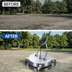 TOR 24" Pressure Washer Surface Cleaner with 4 Wheels, Surface Cleaner for Pressure Washer, Stainless Steel Dual Handle Power Washer Surface Cleaner for Concrete, Driveway, Patio, Sidewalk - Image 7