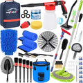 44Pcs Car Wash Detailing Kit Cleaning Kits with Foam Gun Sprayer Wash Mop with Long Handle Collapsible Bucket Large Wash Mitt Towels Complete Interior Exterior Car Washing Supply Set Blue by AUTODECO