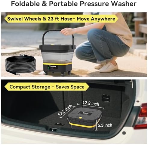 Portable Cordless Cleaner with Tank: Foldable Electric Cleaning Tool - Image 6
