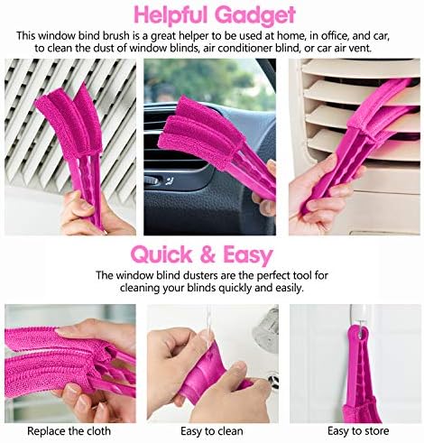 Hommtina 3 Pcs Air Conditioner Condenser Fin Comb/Cleaning Brush, Coil Cleaner Whisk Brush with Window Blinds Brush Dust Cleaner for Refrigerator Evaporator Radiator - Image 4
