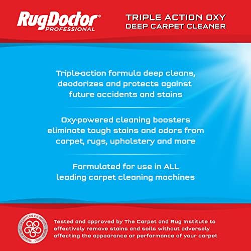 Rug Doctor Triple Action Oxy Deep Carpet Cleaner, 48 oz., Deep Cleans, Deodorizes, & Protects, Concentrated, Professional-Grade, 3X Action Formula - Image 5