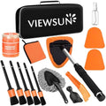 Windshield Cleaner Tool, 15Pcs Car Interior Cleaning Kit, Detailing Kit Cleaner, Detailing Brush, Cleaning Gel, Inside Cleaning Supplies Accessories for Trucks, SUVs, RVs Window by Viewsun