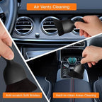 Qydipclin 7pcs Windshield Cleaner Tool Car Window Cleaning Wash Kit with 4 Reusable Microfiber Pads 1 Spray Bottle and Extendable Handle Auto Glass Wiper Kit, Orange - Image 6