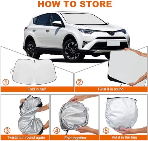 Foldable Front Windshield Sunshade fit for Toyota RAV4 2013-2018 - Image 6