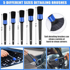 Car Cleaning Kit, Car Vacuum Interior Detailing Cleaner Kit with High Power Handheld Vacuum, Brush Set, Windshield Tool, Duster, Towels, Complete Car Care Tools for Women (Blue) - Image 4