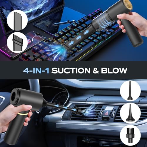BSRCO Car Vacuum Portable Cordless – 15KPa Handheld Vacuum Cordless - Image 4