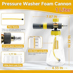 FIXFANS Foam Cannon Gun Dual Connector Accessory for Pressure Washer - Image 5